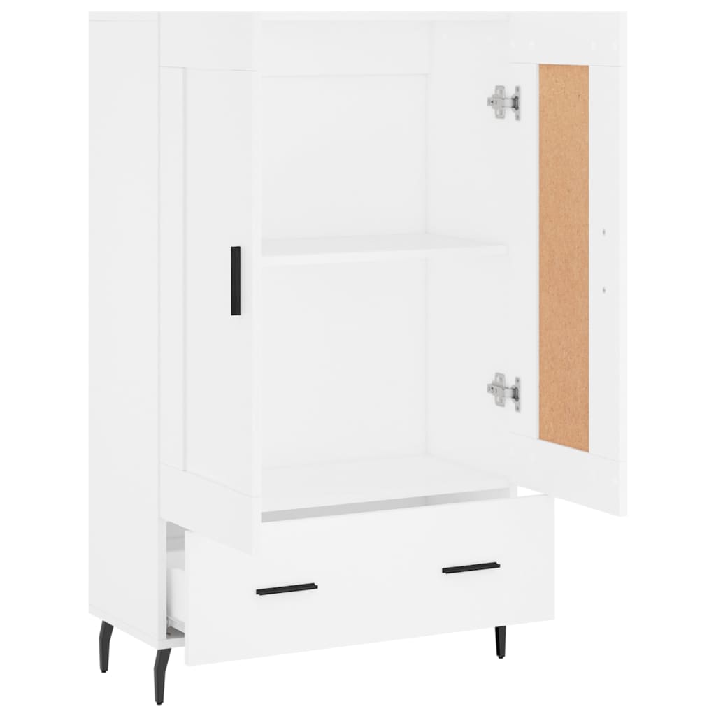 Armoire haute 69,5x31x115 cm en dérivé du bois, couleur chêne