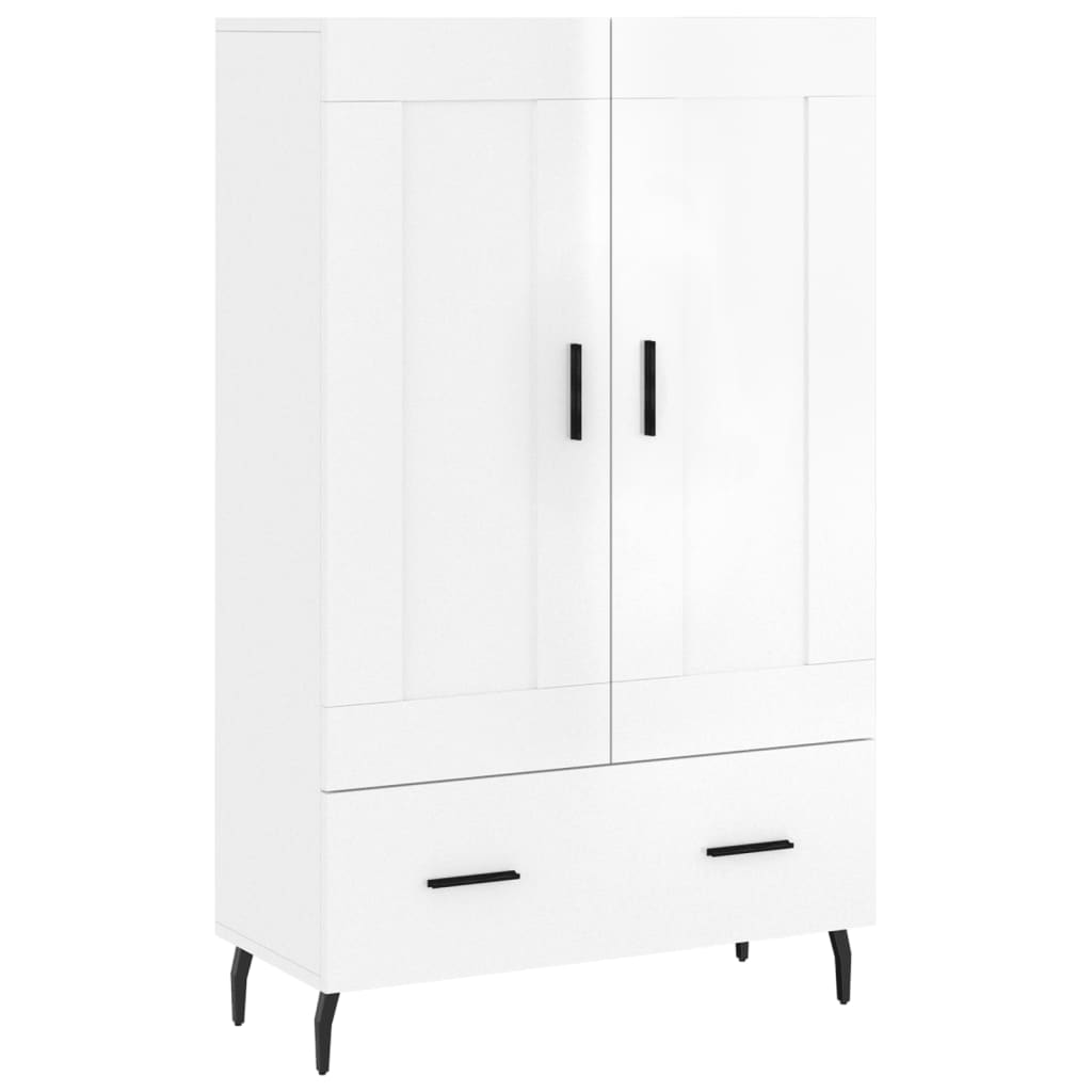 Armoire haute 69,5x31x115 cm en dérivé du bois, couleur chêne