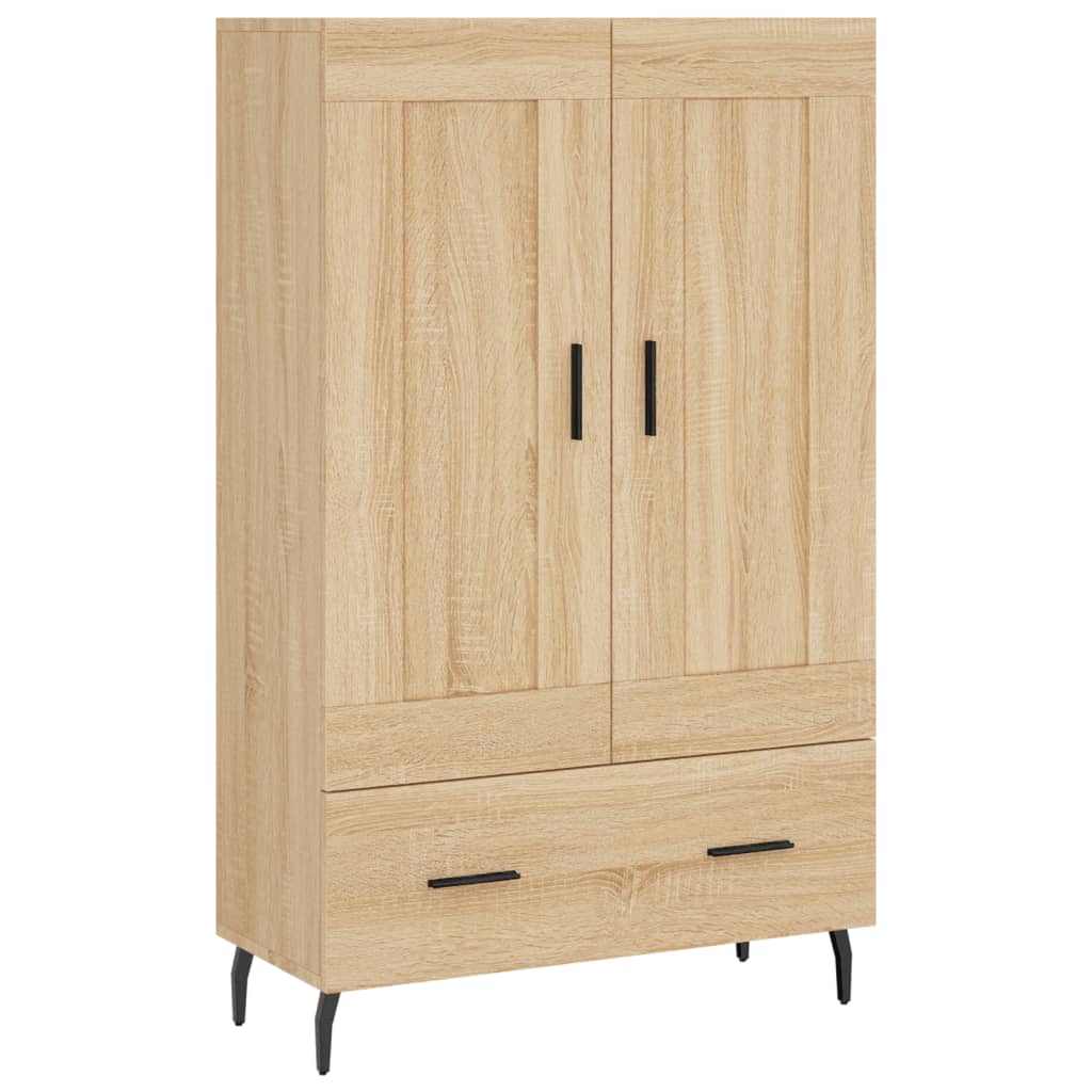 Armoire haute 69,5x31x115 cm en dérivé du bois, couleur chêne