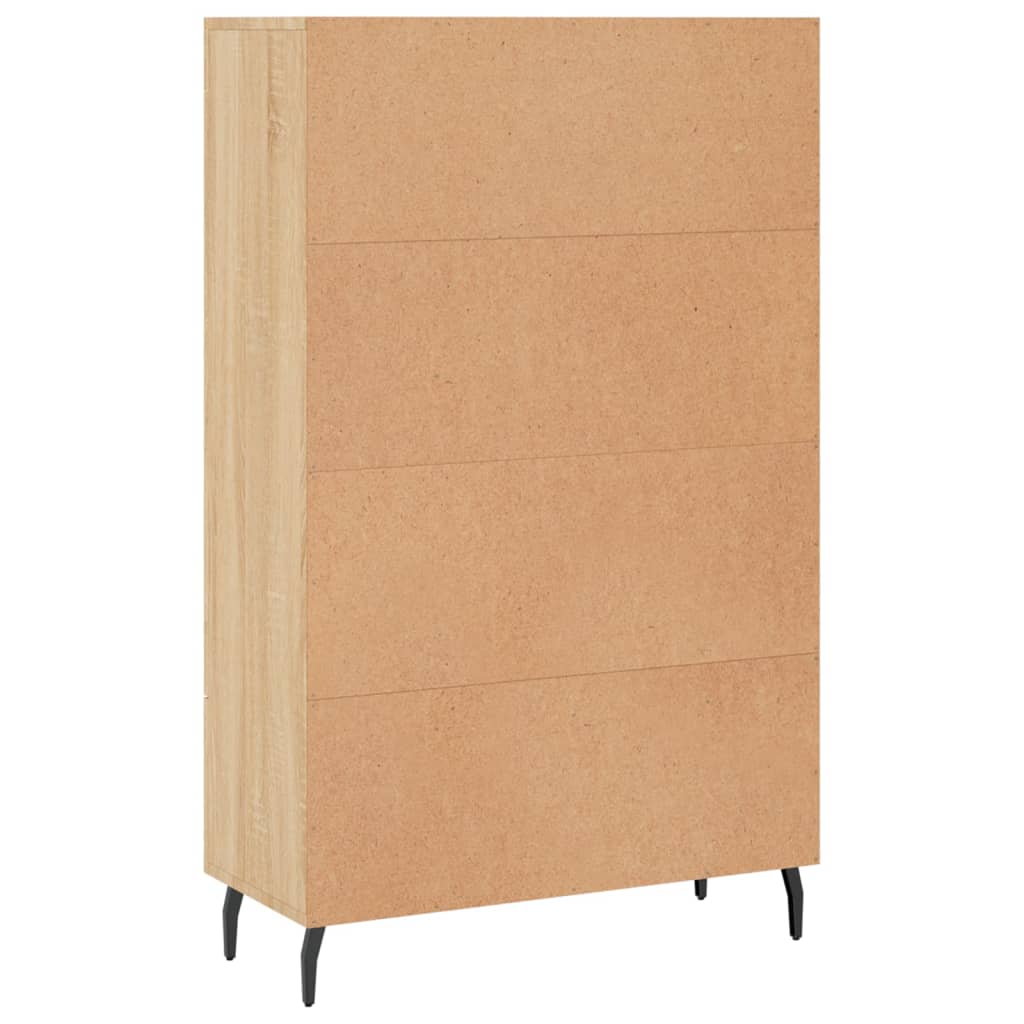 Armoire haute 69,5x31x115 cm en dérivé du bois, couleur chêne