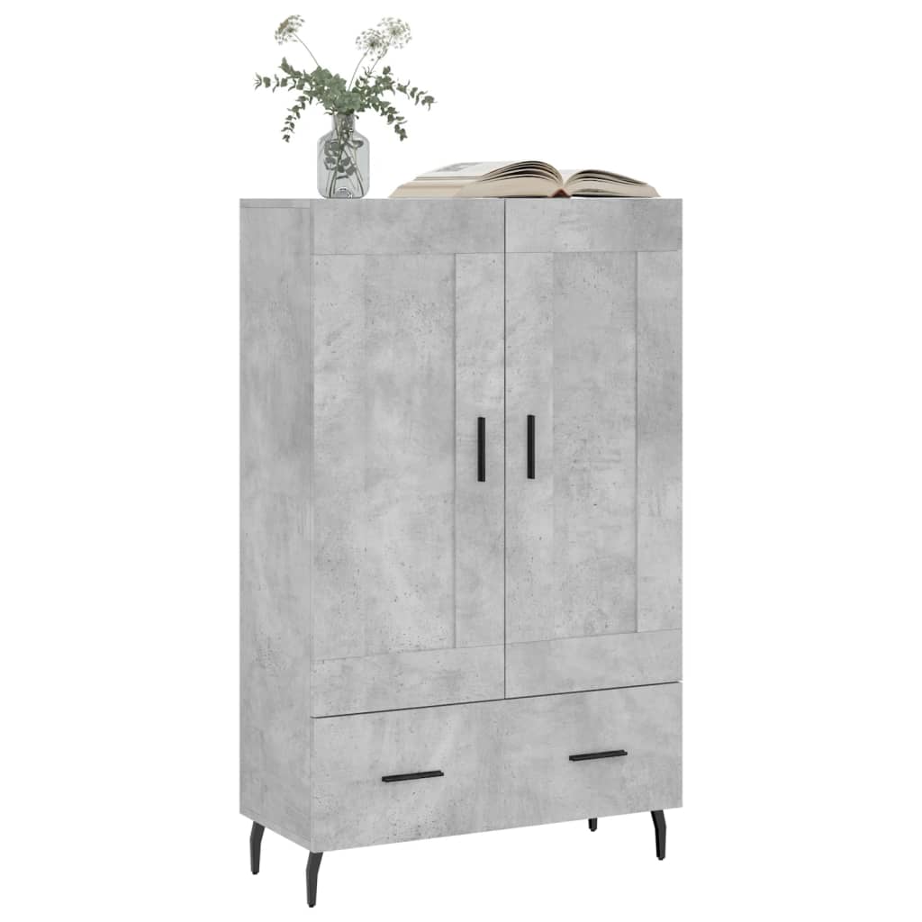 Armoire haute 69,5x31x115 cm en dérivé du bois, couleur chêne