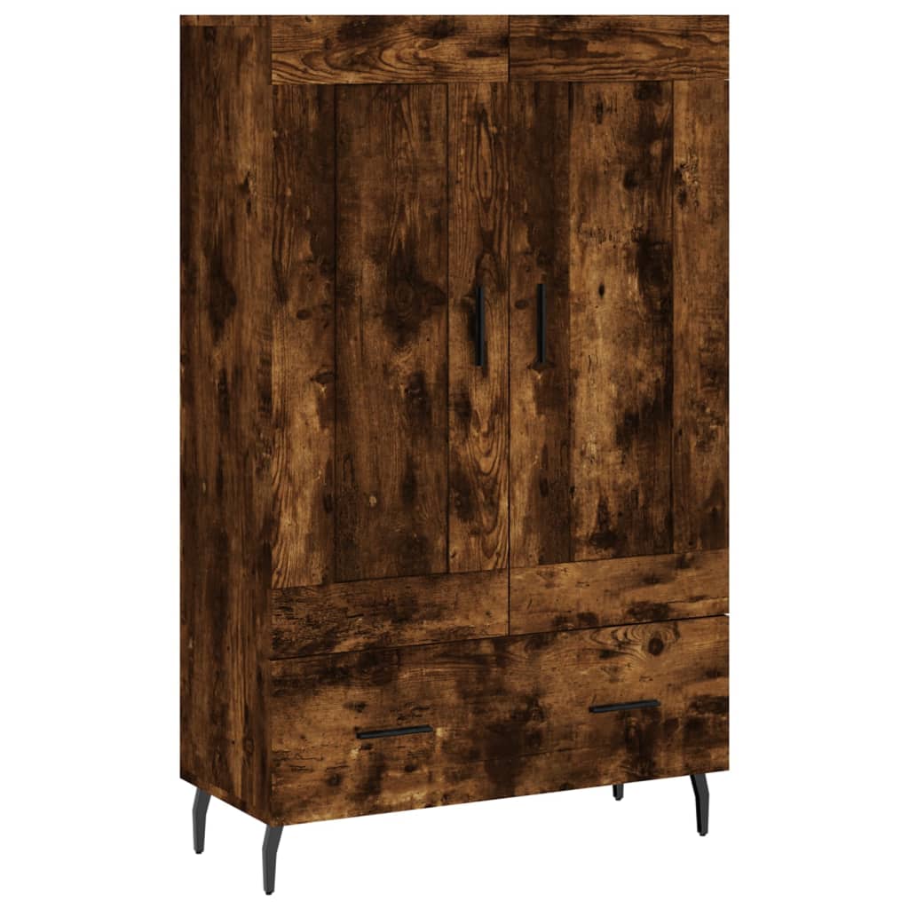 Armoire haute 69,5x31x115 cm en dérivé du bois, couleur chêne