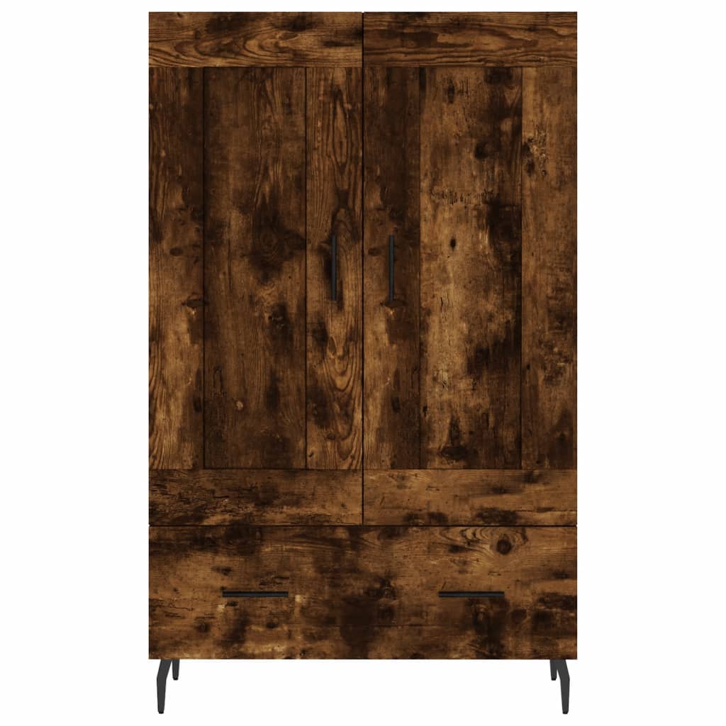 Armoire haute 69,5x31x115 cm en dérivé du bois, couleur chêne