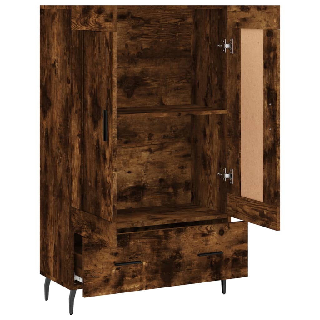 Armoire haute 69,5x31x115 cm en dérivé du bois, couleur chêne