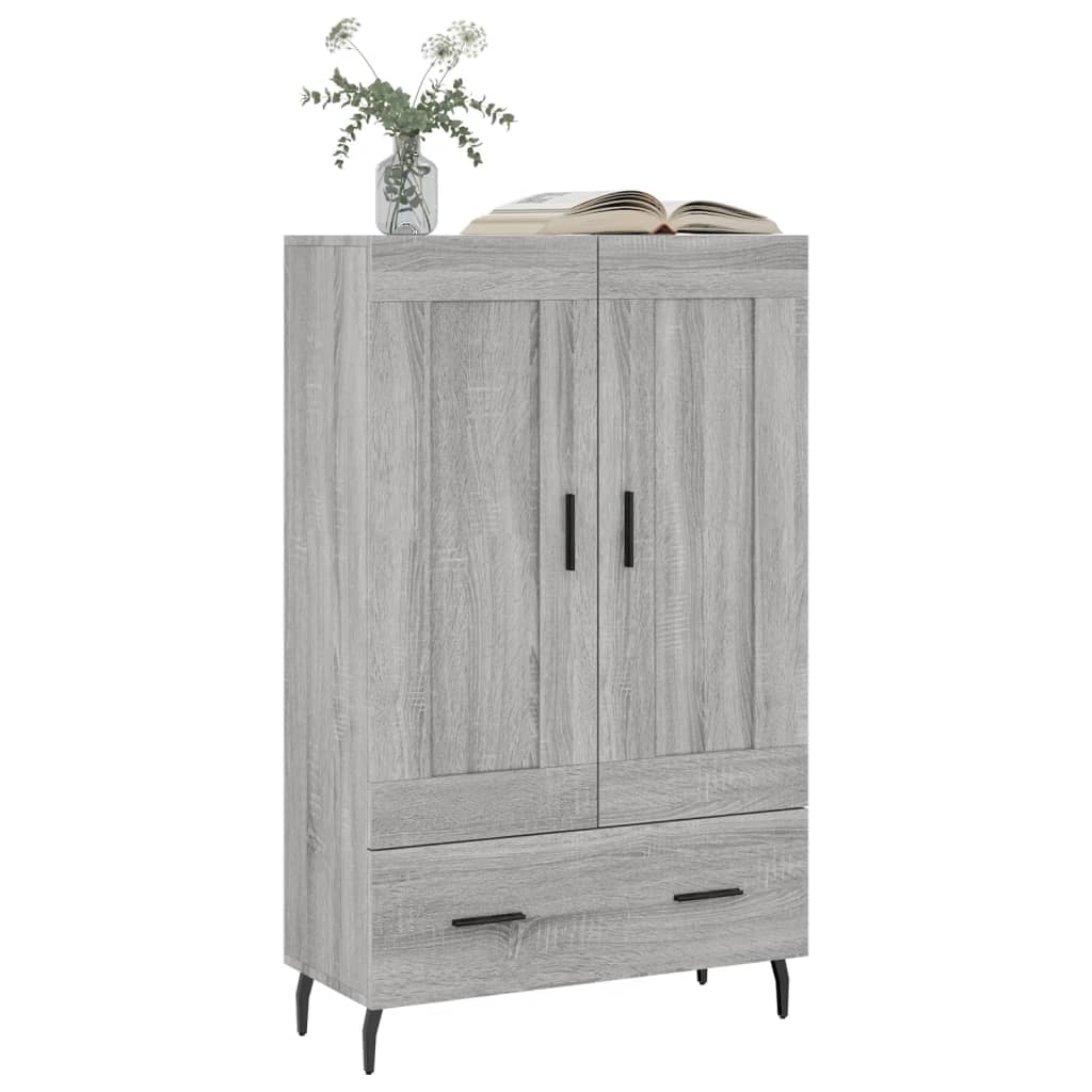 Armoire haute 69,5x31x115 cm en dérivé du bois, couleur chêne