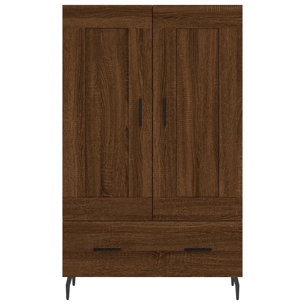 Armoire haute 69,5x31x115 cm en dérivé du bois, couleur chêne