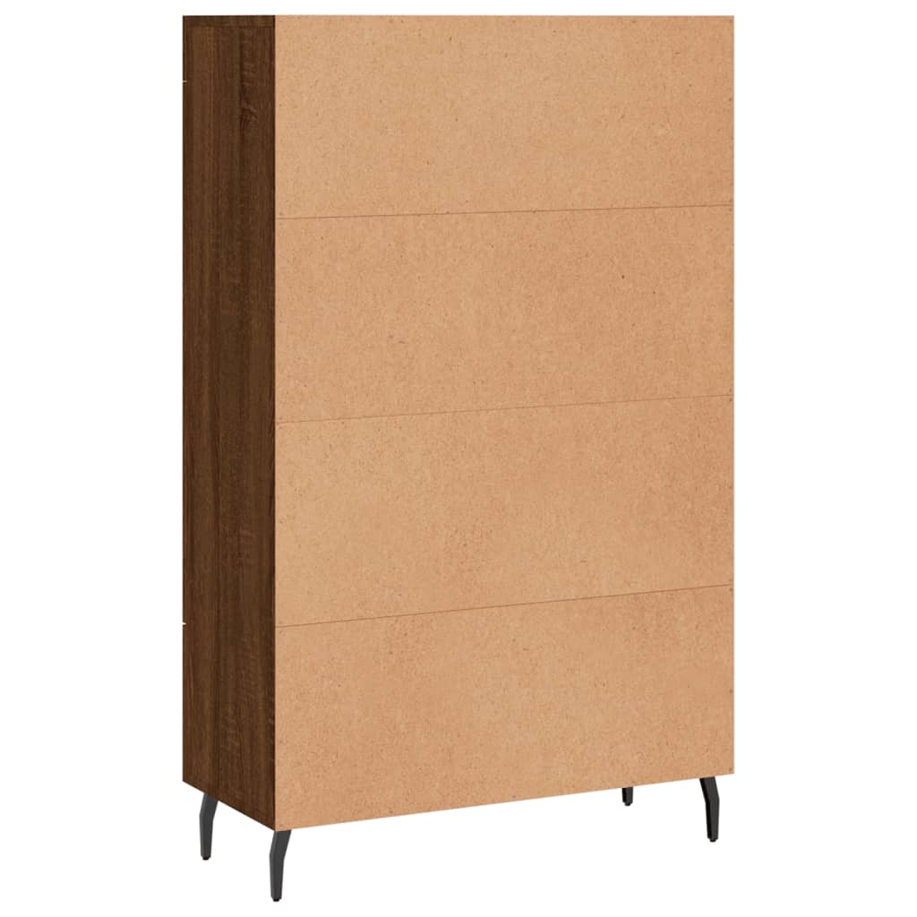 Armoire haute 69,5x31x115 cm en dérivé du bois, couleur chêne