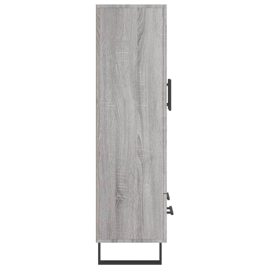 Hoge kast 69,5x31x115 cm bewerkt hout bruin eikenkleur