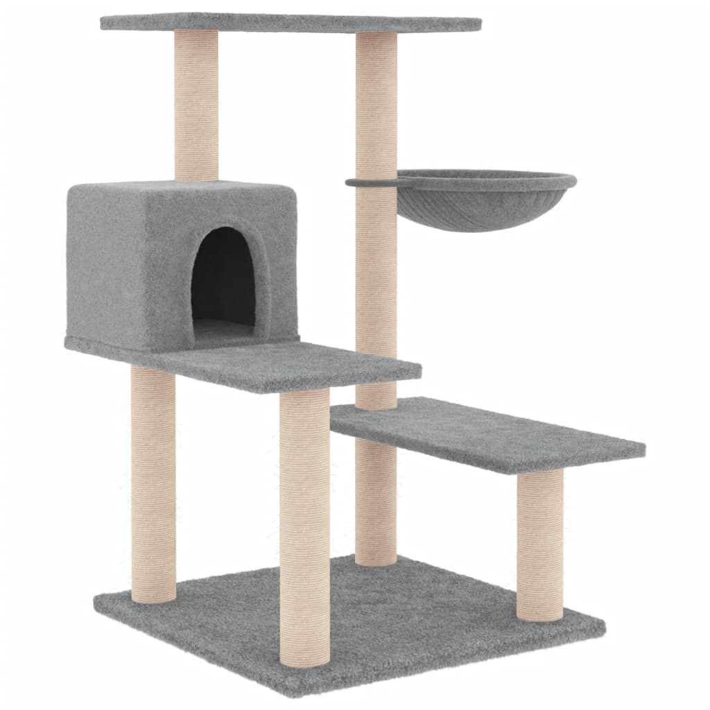 Meuble pour chat avec griffoirs en sisal 82,5 cm couleur crème