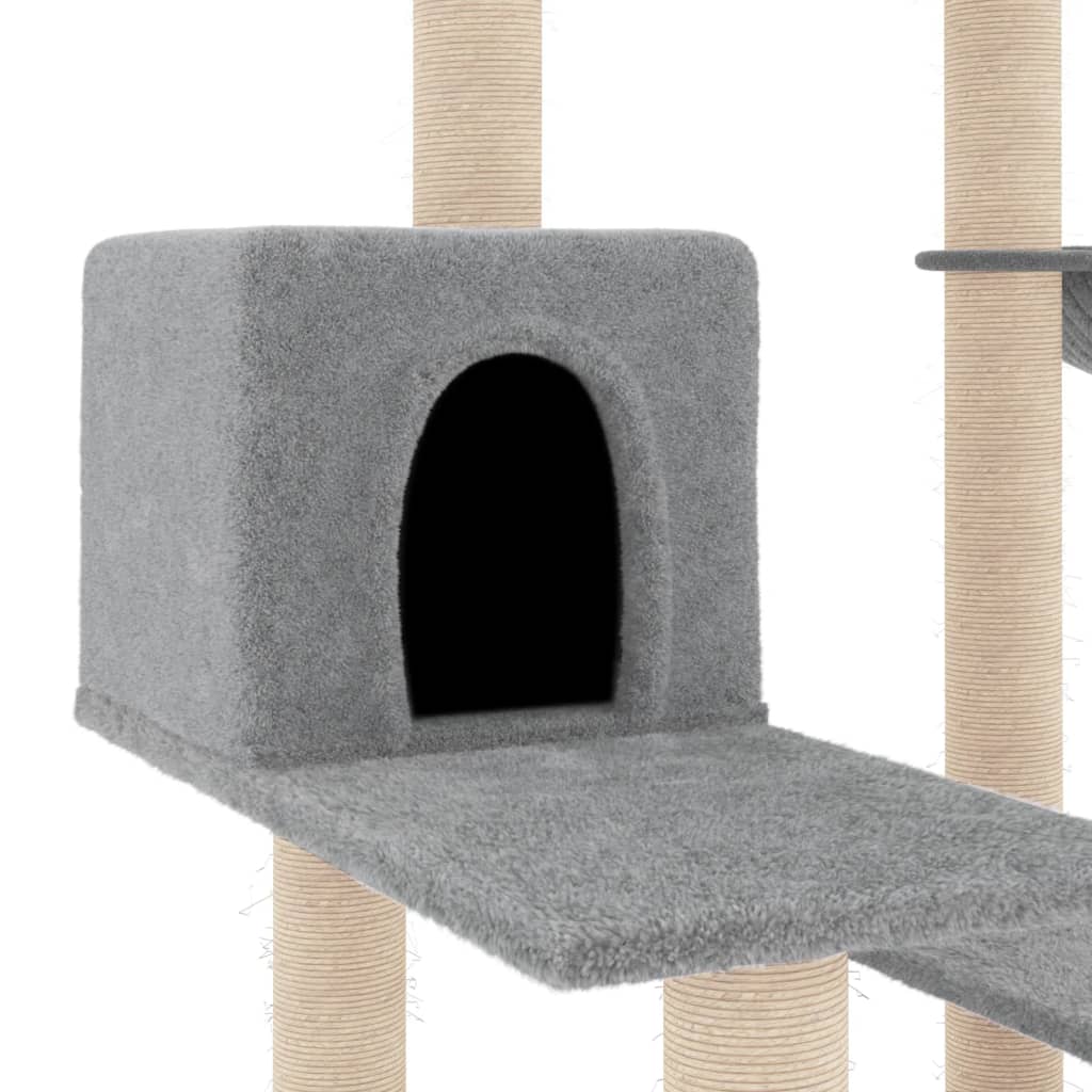 Meuble pour chat avec griffoirs en sisal 82,5 cm couleur crème