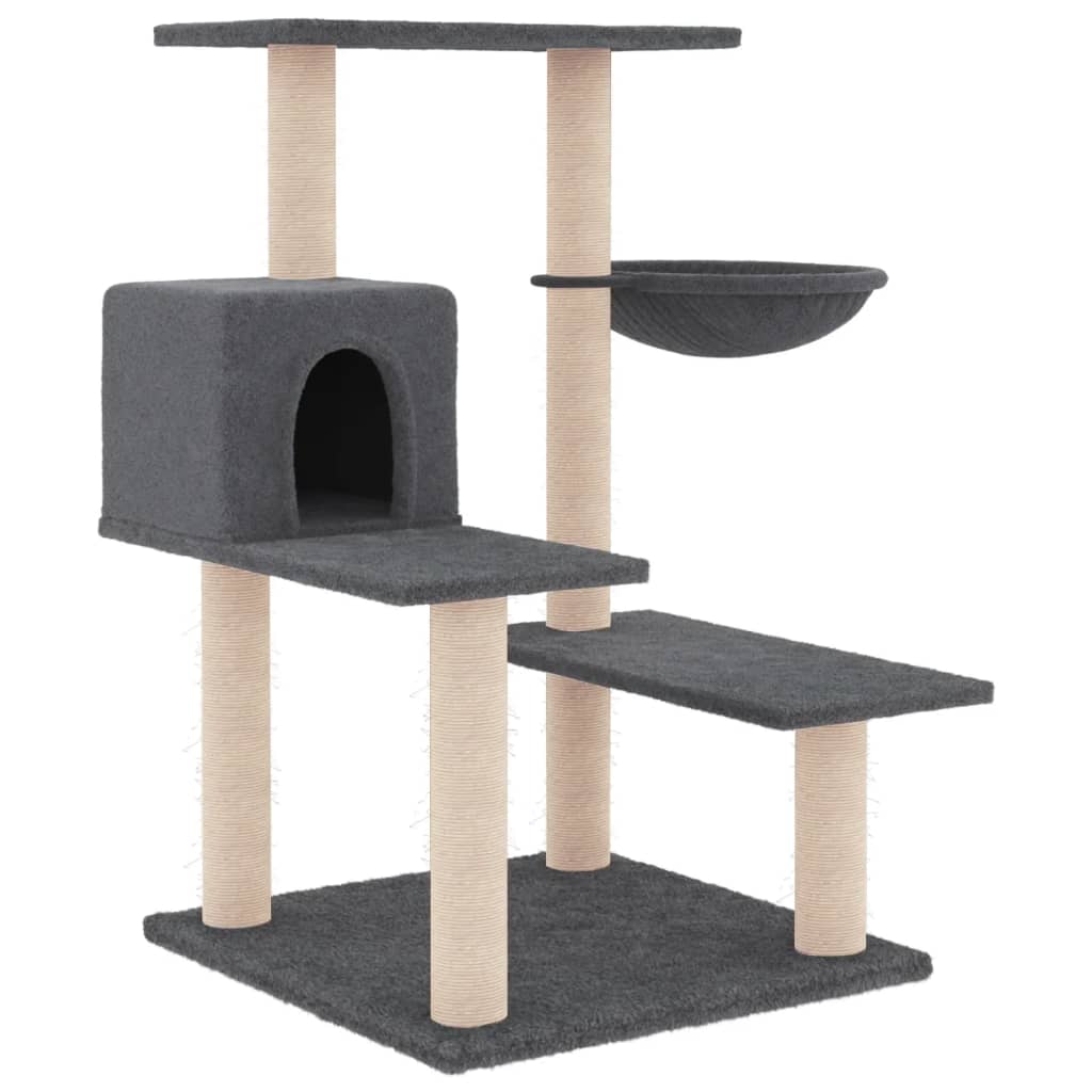 Meuble pour chat avec griffoirs en sisal 82,5 cm couleur crème