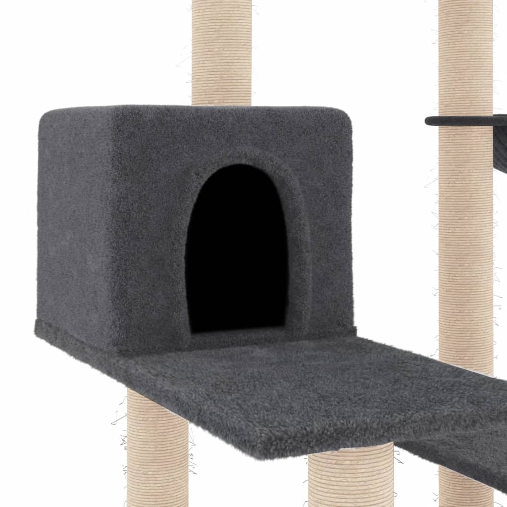 Meuble pour chat avec griffoirs en sisal 82,5 cm couleur crème