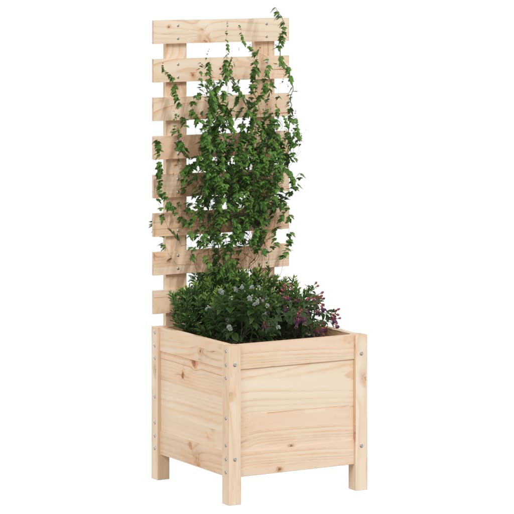 Plantenbak met rek 79x39,5x114 cm massief