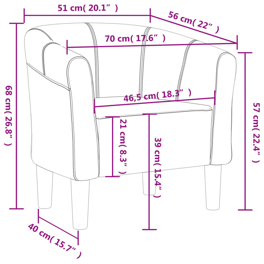 Chaise baquet avec repose-pieds en tissu