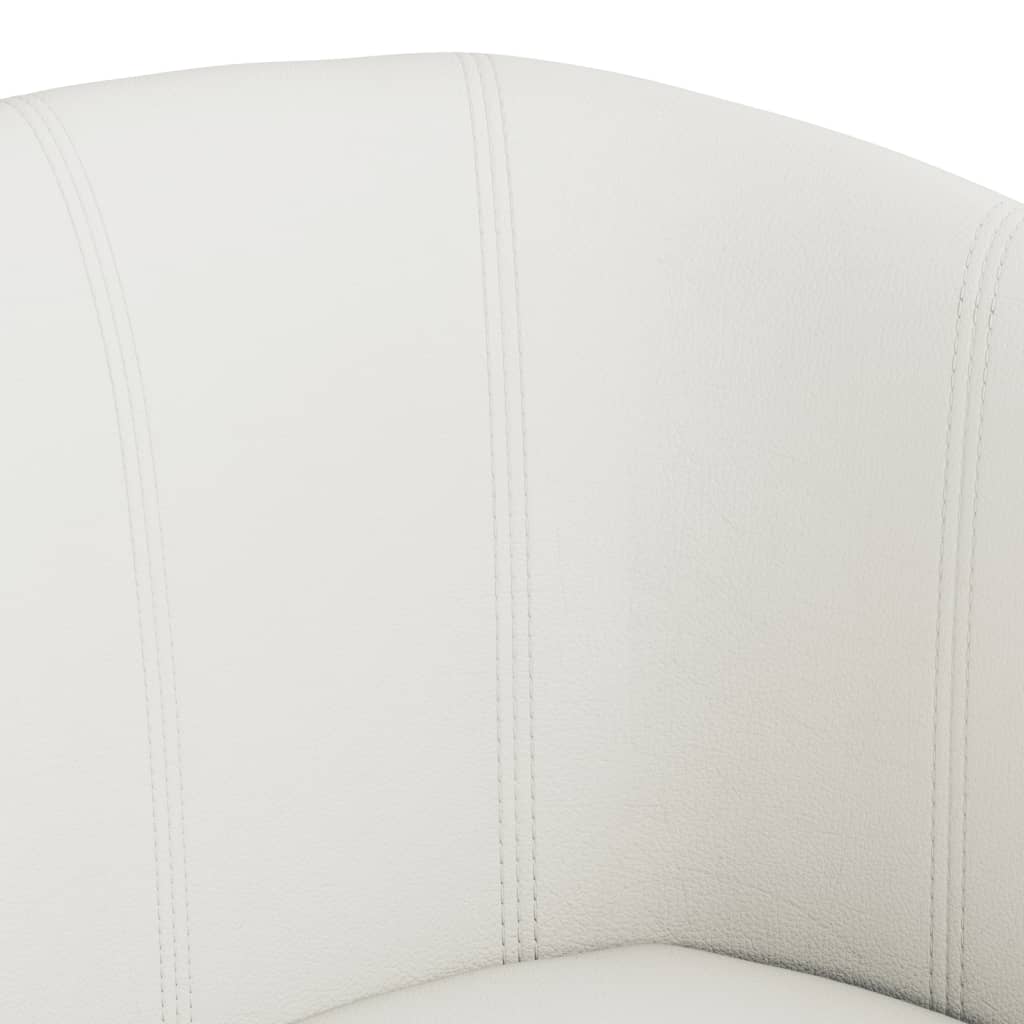 Chaise baquet avec repose-pieds en cuir artificiel