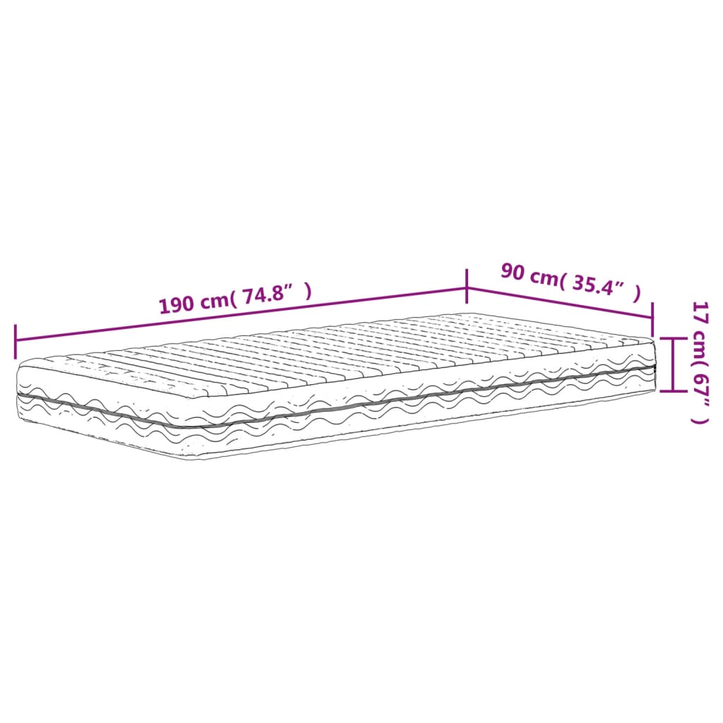 Matelas mousse dureté H2 H3 200x200 cm blanc