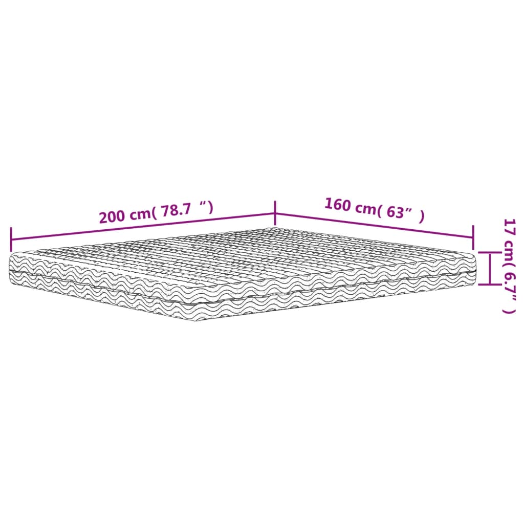 Matelas mousse dureté H2 H3 200x200 cm blanc