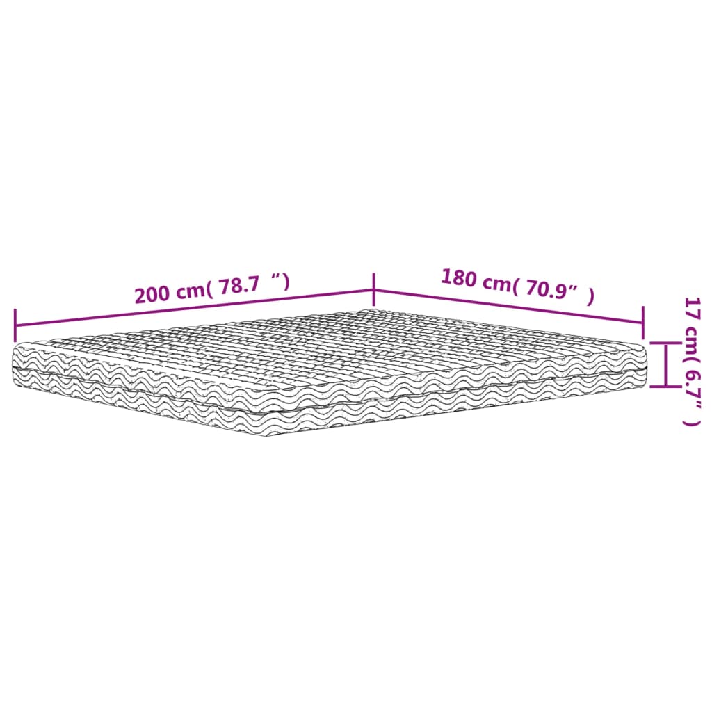 Matelas mousse dureté H2 H3 200x200 cm blanc