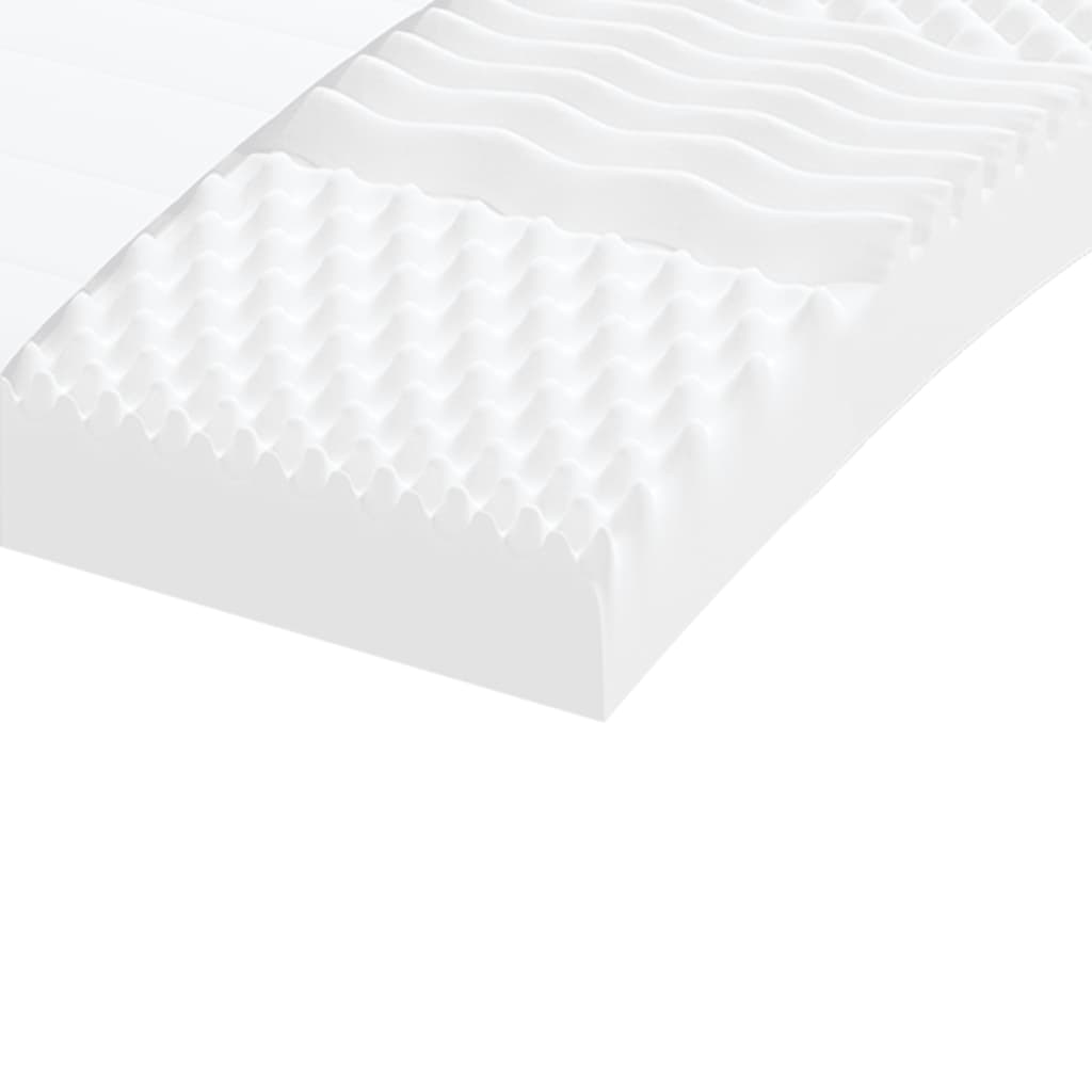 Matelas mousse 7 zones dureté 20 ILD 160x200 cm blanc