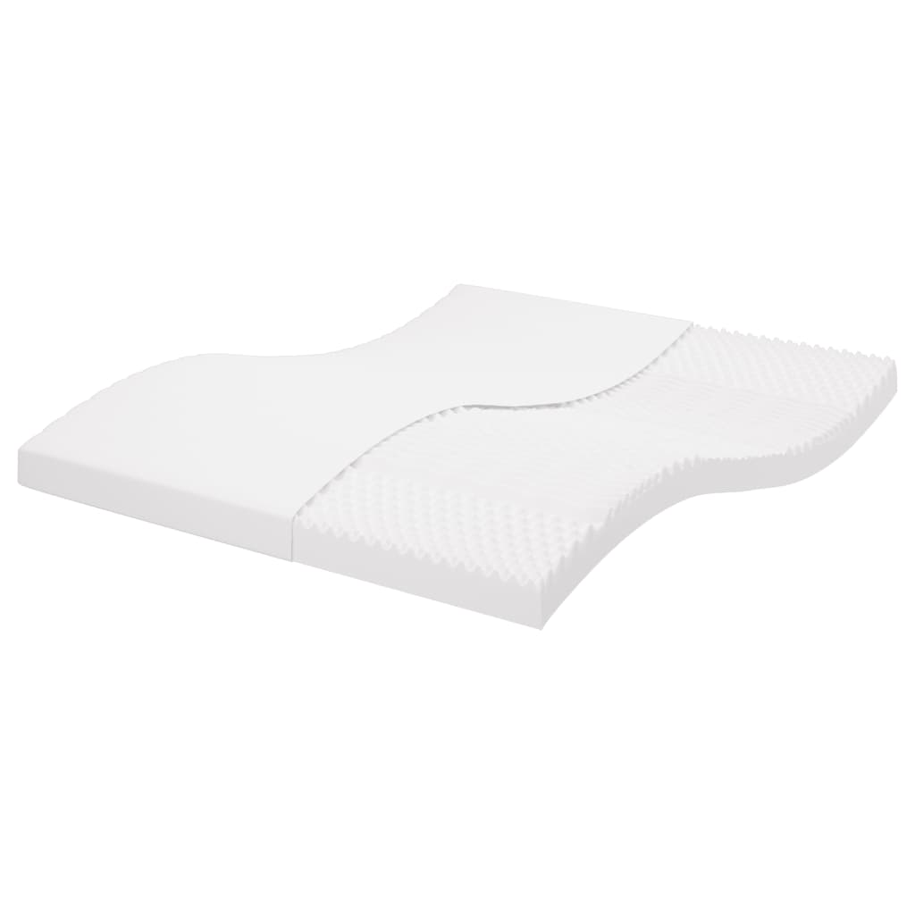 Matelas mousse 7 zones dureté 20 ILD 160x200 cm blanc