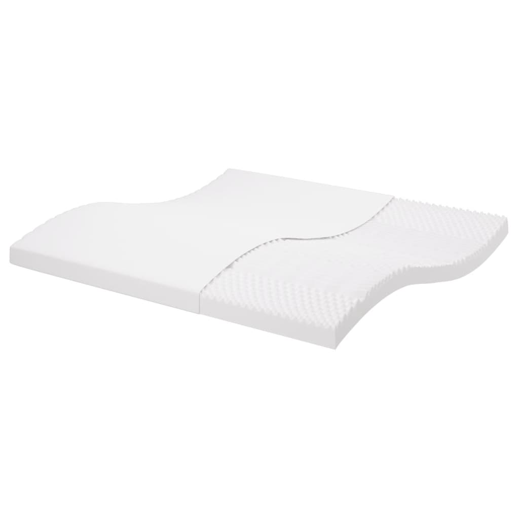 Matelas mousse 7 zones dureté 20 ILD 160x200 cm blanc