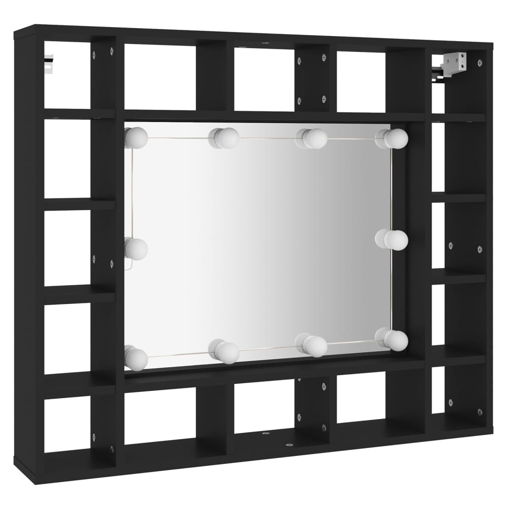 Armoire à miroir avec éclairage LED 91x15x76,5 cm