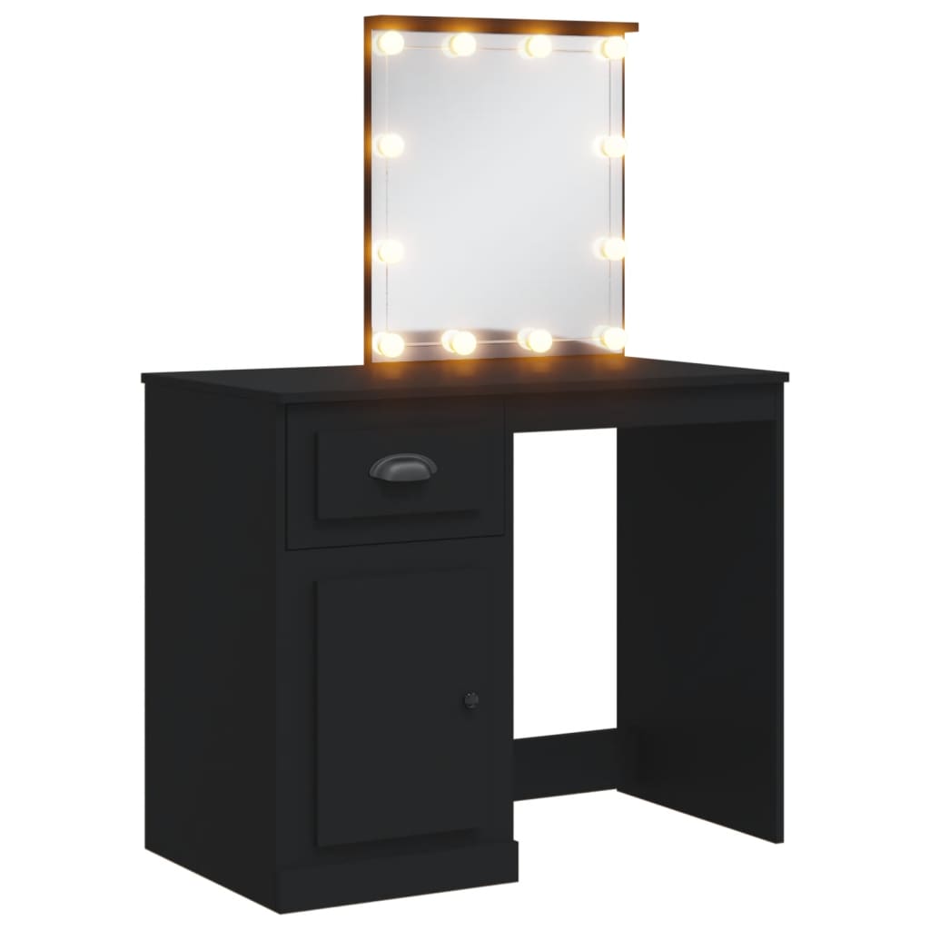 Coiffeuse avec éclairage LED 90x42x132,5 cm