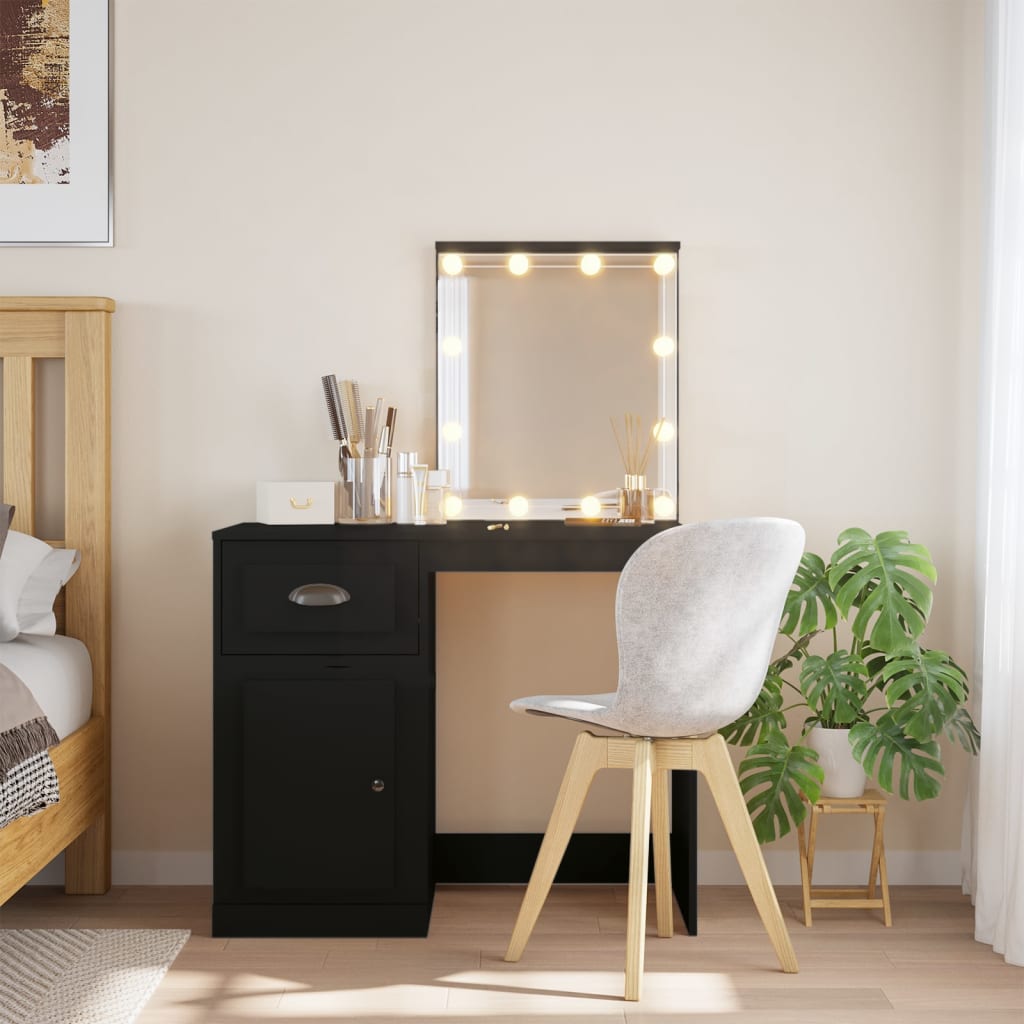 Coiffeuse avec éclairage LED 90x42x132,5 cm