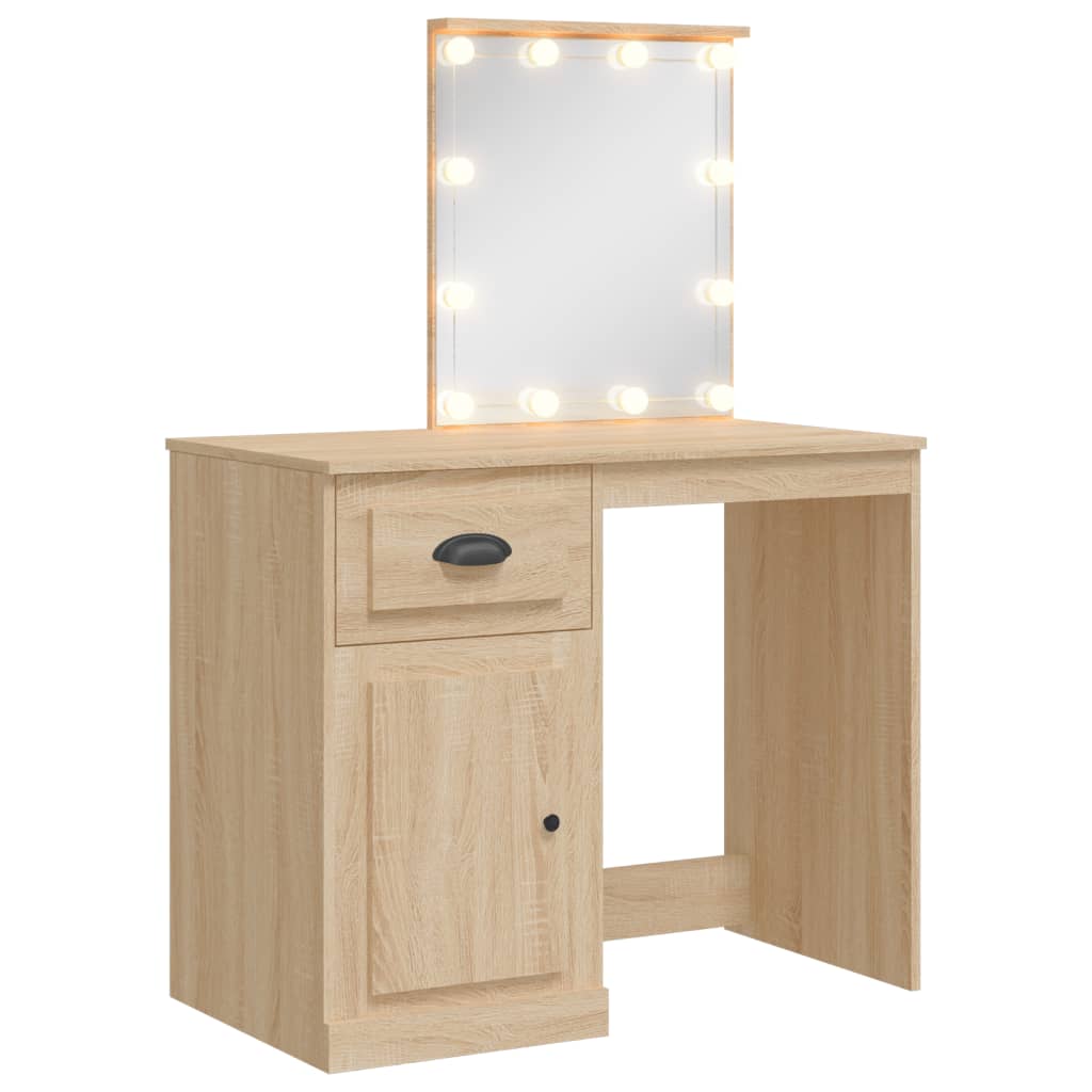 Kaptafel met LED-verlichting 90x42x132,5 cm