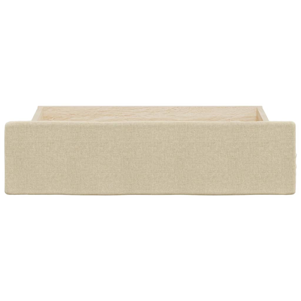 Tiroirs de lit 2 pcs en bois et tissu