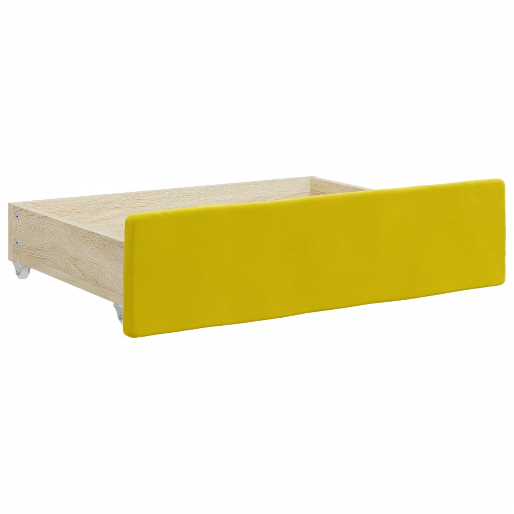 Tiroirs de lit 2 pcs bois ouvragé et velours