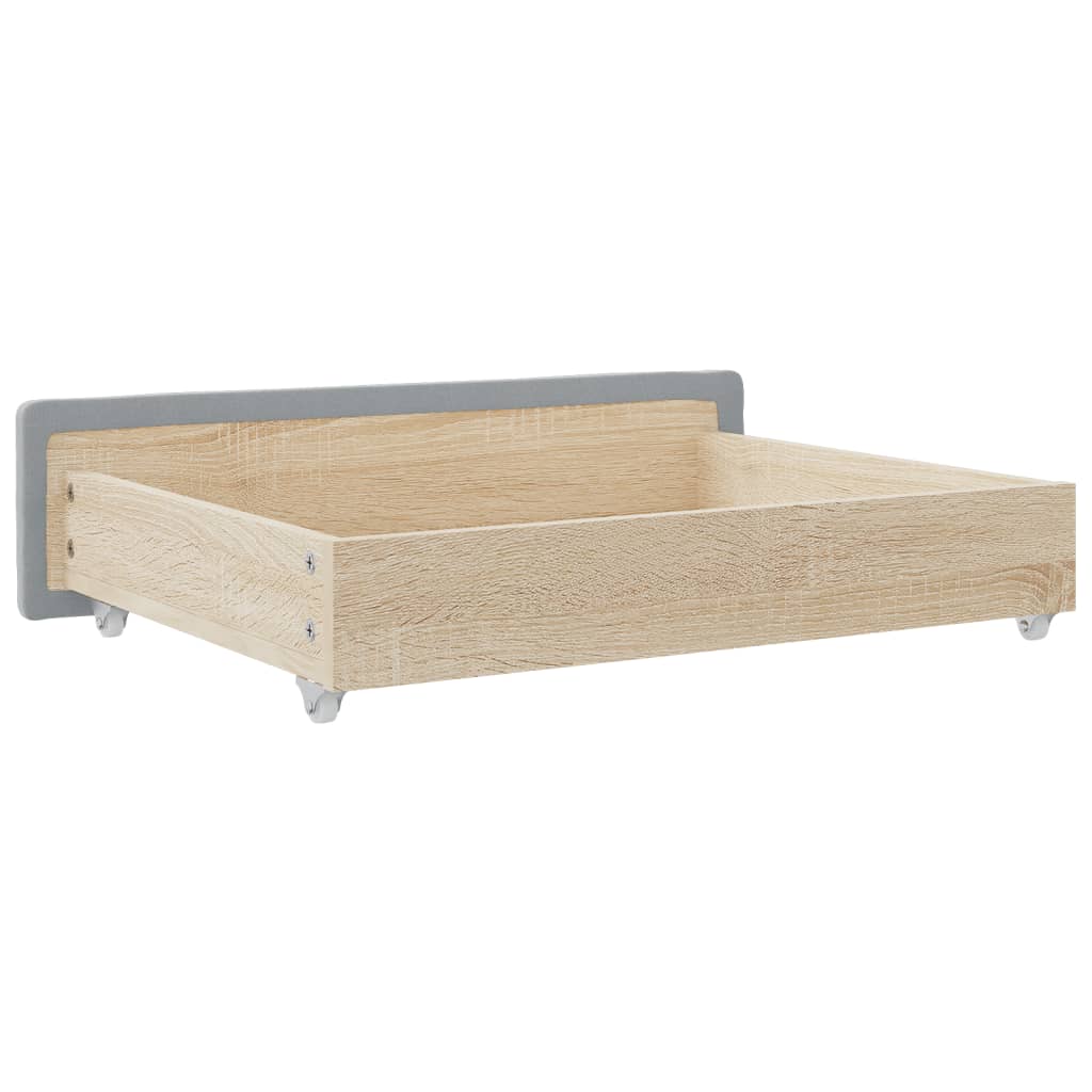 Opberglades bed 2 st bewerkt hout en fluweel