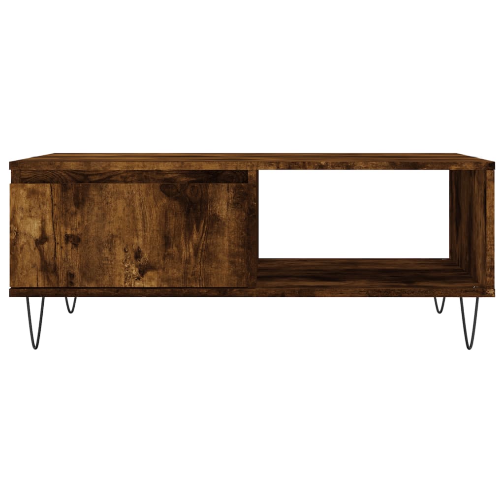 Table basse 90x60x35 cm finition bois couleur chêne marron