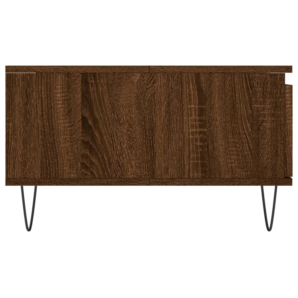 Table basse 90x60x35 cm finition bois couleur chêne marron