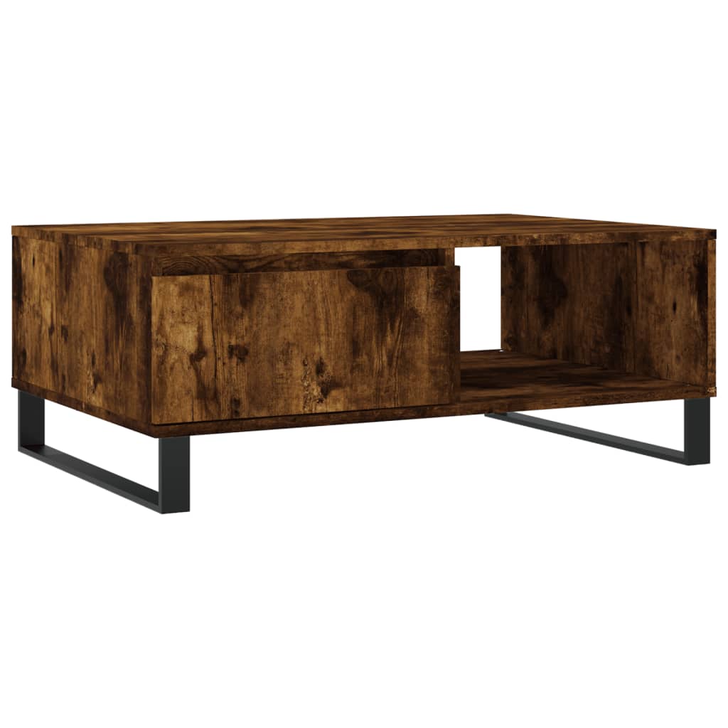 Table basse 90x60x35 cm finition bois couleur chêne marron