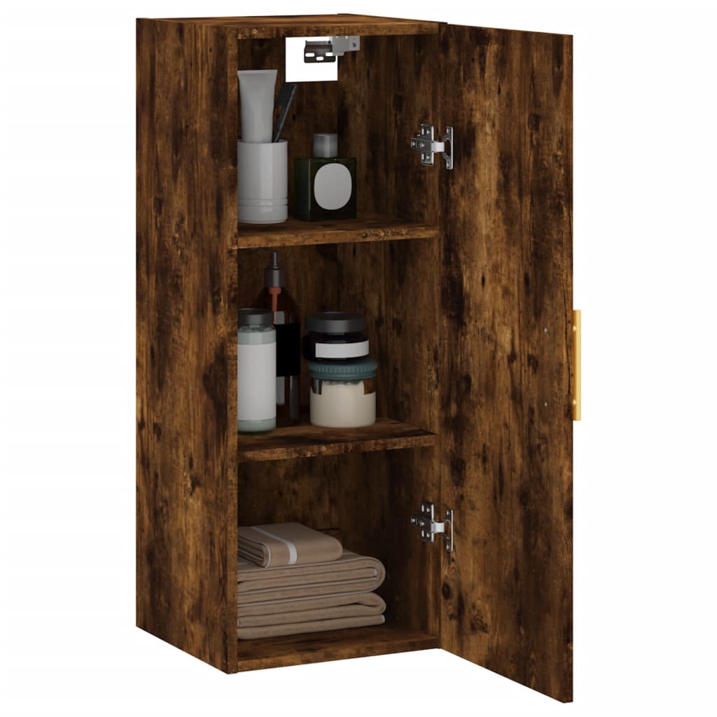 Armoire suspendue 34,5x34x90 cm coloris chêne marron