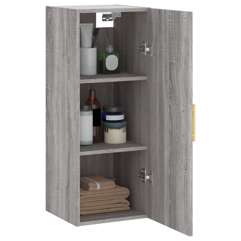 Armoire suspendue 34,5x34x90 cm coloris chêne marron