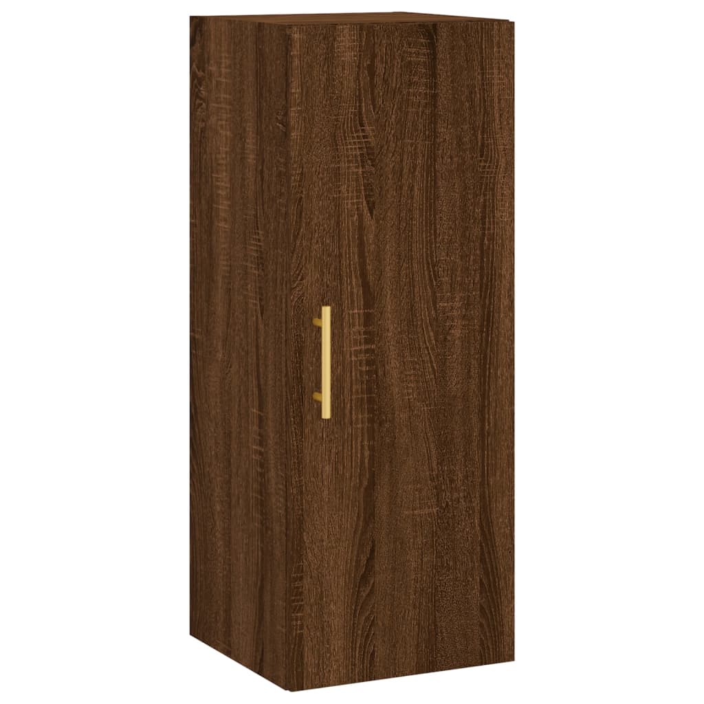 Armoire suspendue 34,5x34x90 cm coloris chêne marron