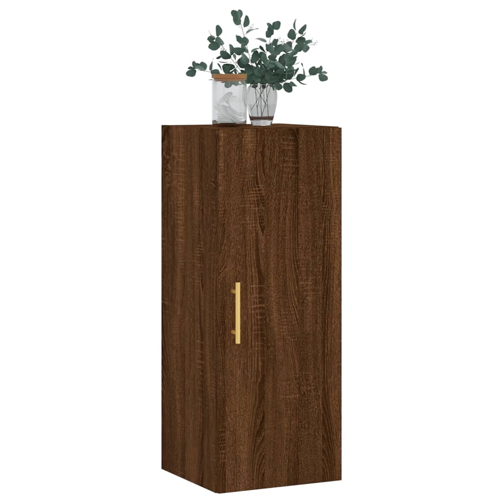 Armoire suspendue 34,5x34x90 cm coloris chêne marron