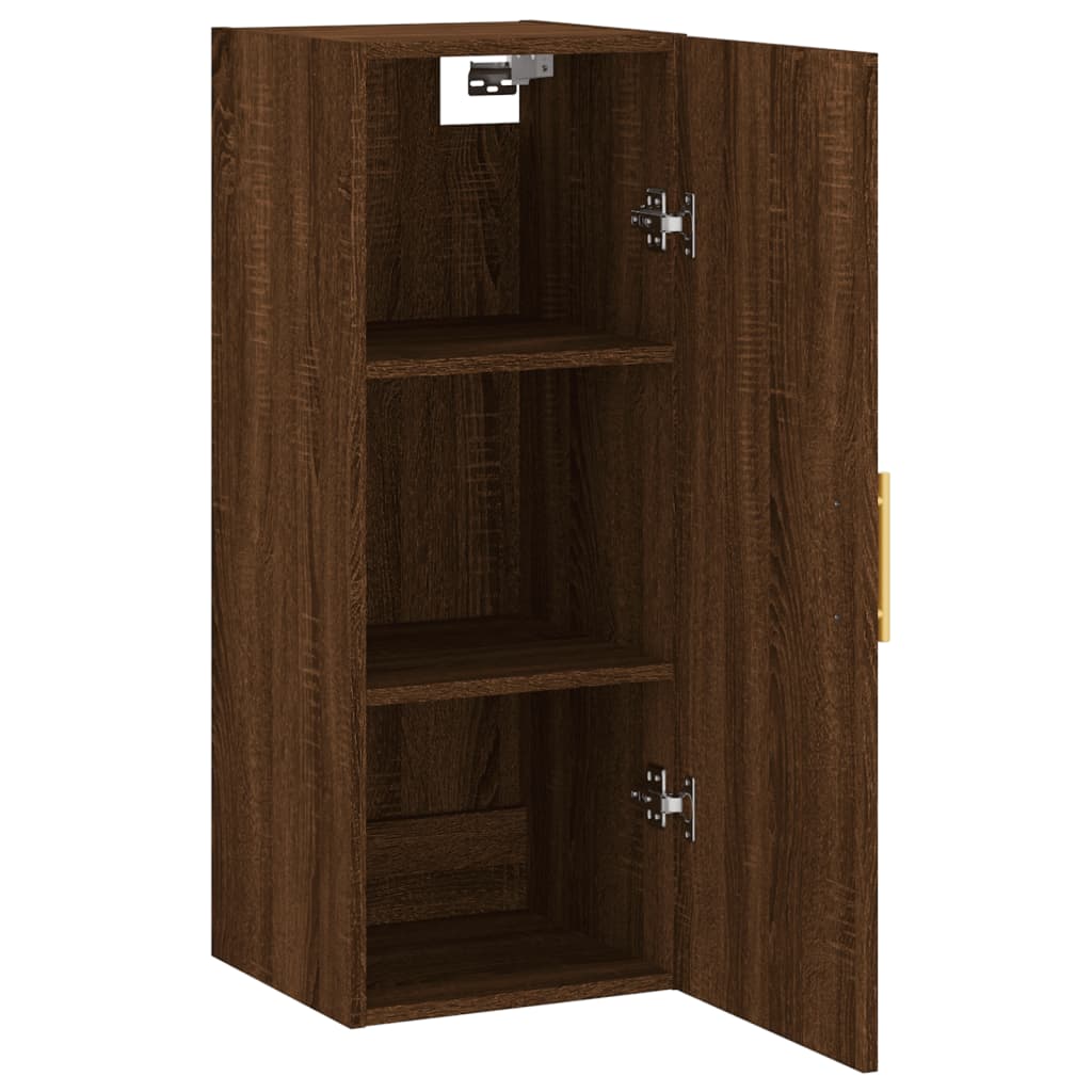 Armoire suspendue 34,5x34x90 cm coloris chêne marron