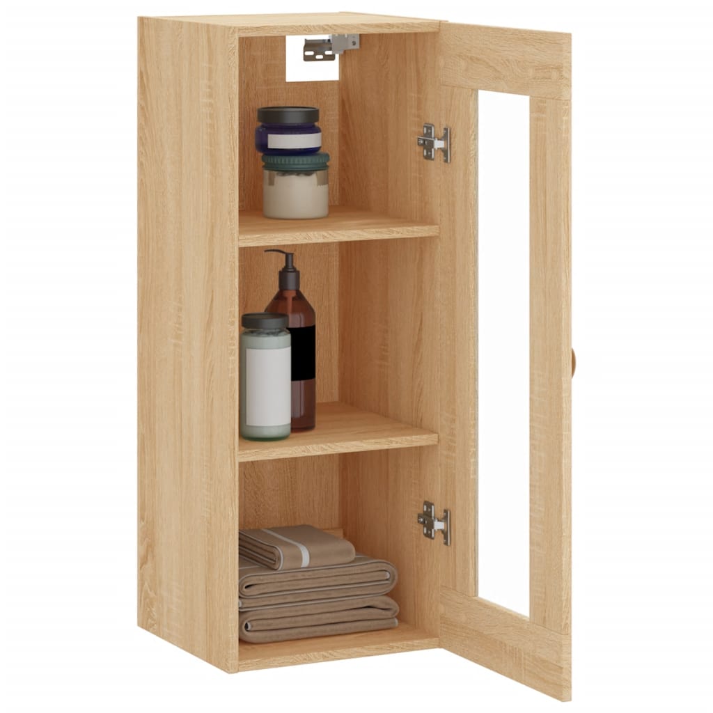 Armoire suspendue 34,5x34x90 cm couleur chêne