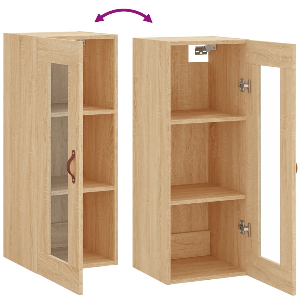 Armoire suspendue 34,5x34x90 cm couleur chêne