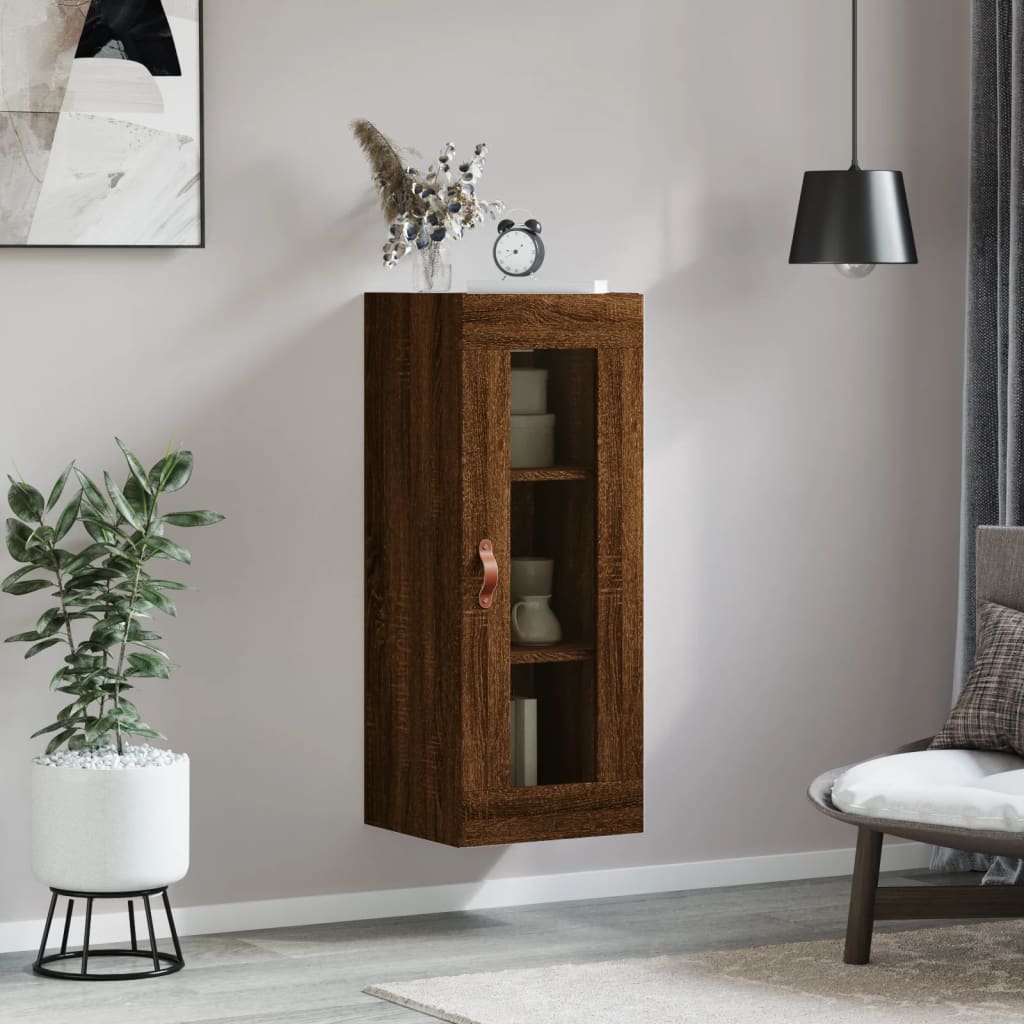 Armoire suspendue 34,5x34x90 cm couleur chêne