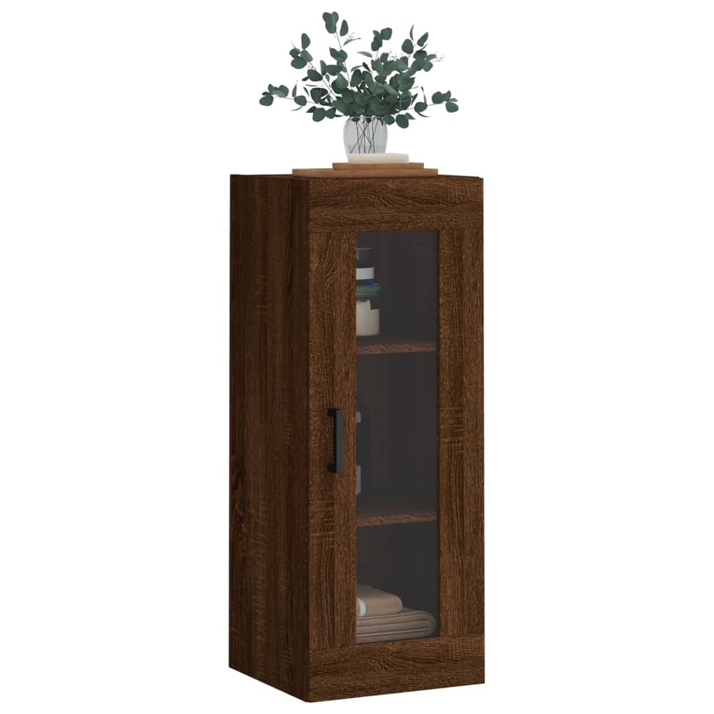 Armoire suspendue 34,5x34x90 cm coloris chêne marron