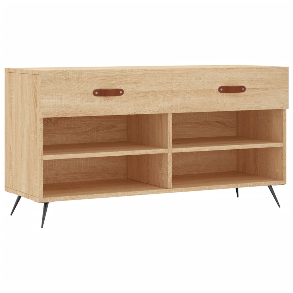 Schoenenbank 102x35x55 cm bewerkt hout