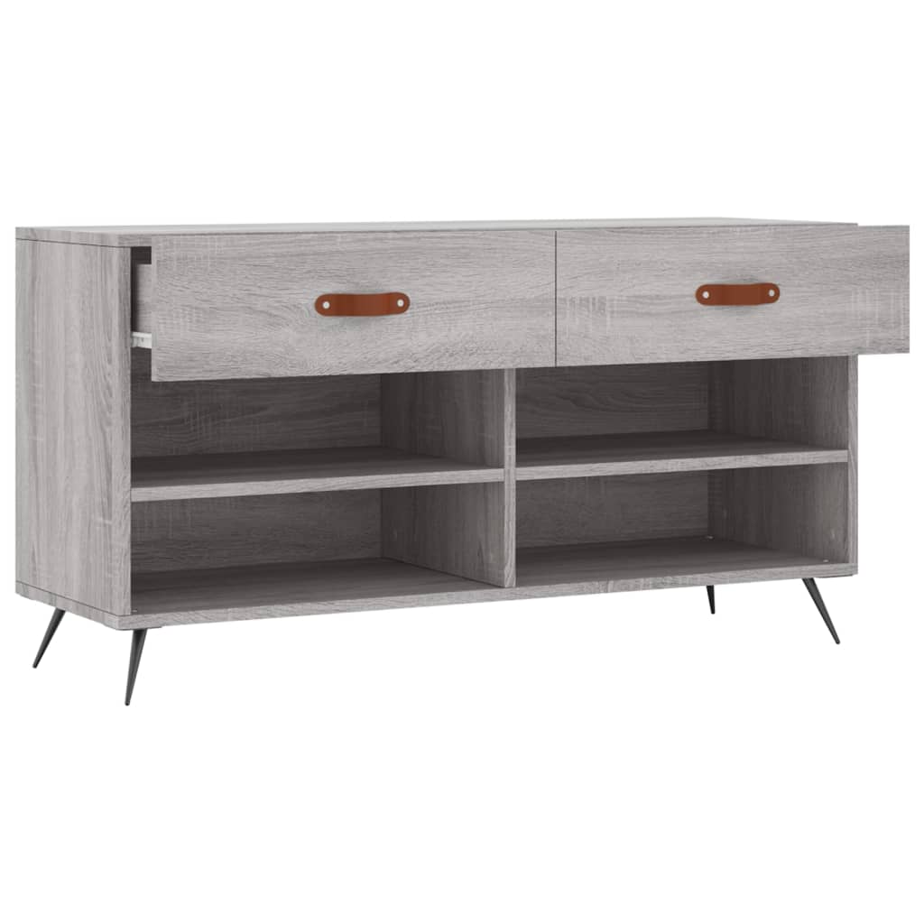 Schoenenbank 102x35x55 cm bewerkt hout