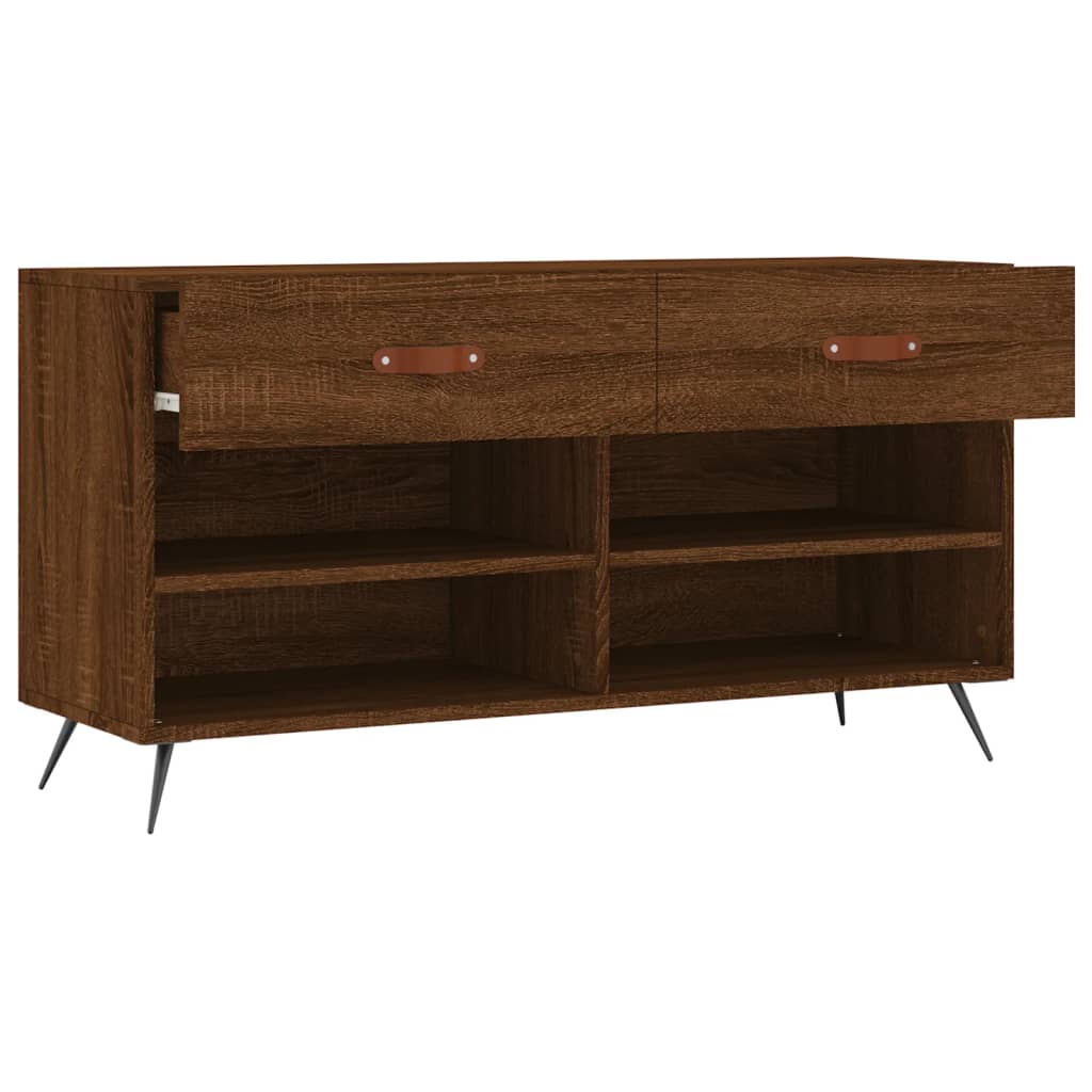 Schoenenbank 102x35x55 cm bewerkt hout