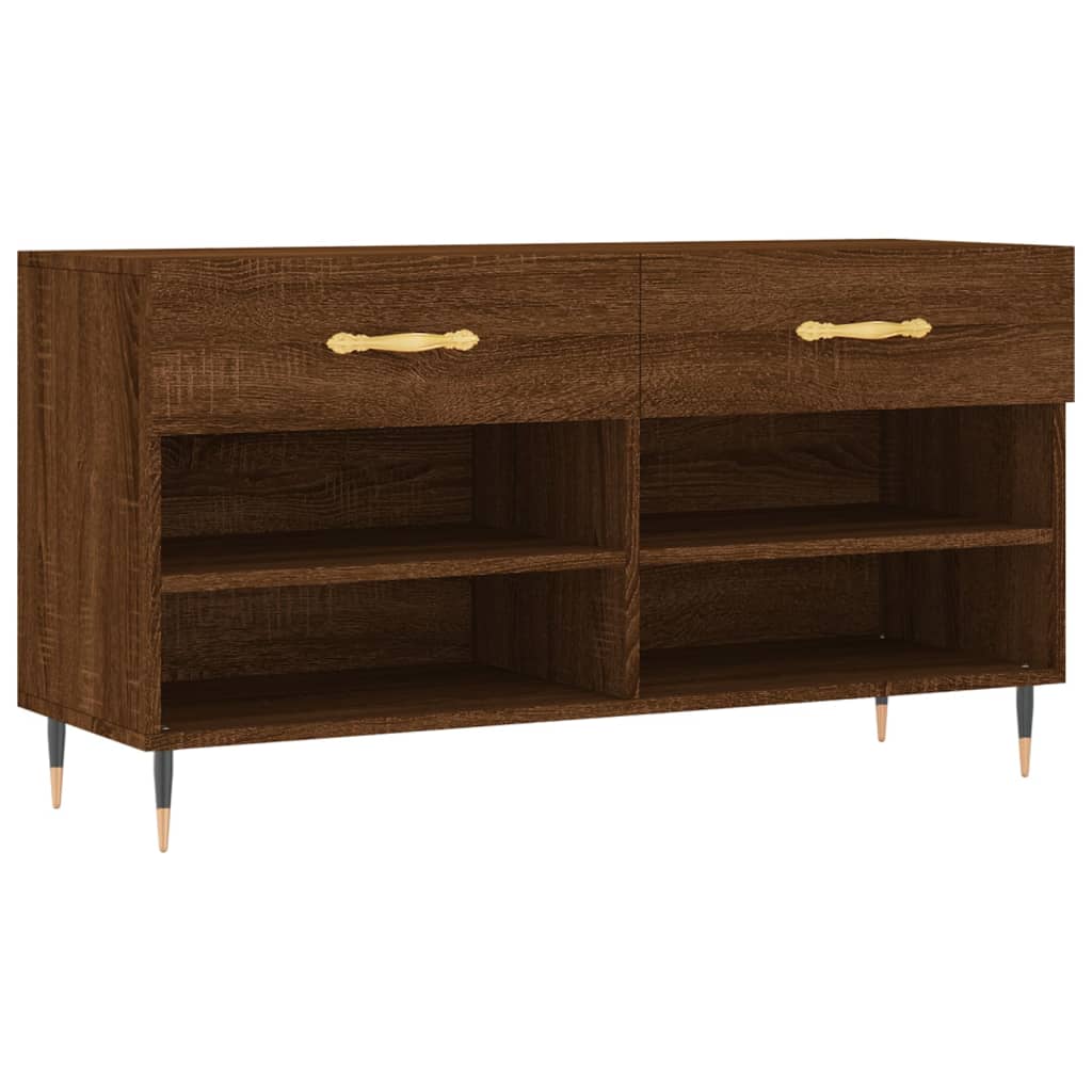 Schoenenbank 102x35x55 cm bewerkt hout