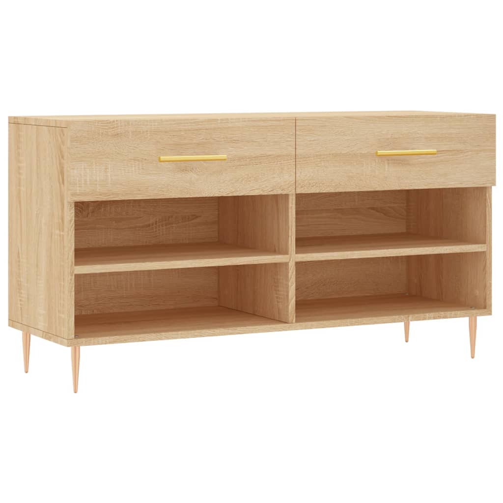 Schoenenbank 102x35x55 cm bewerkt hout