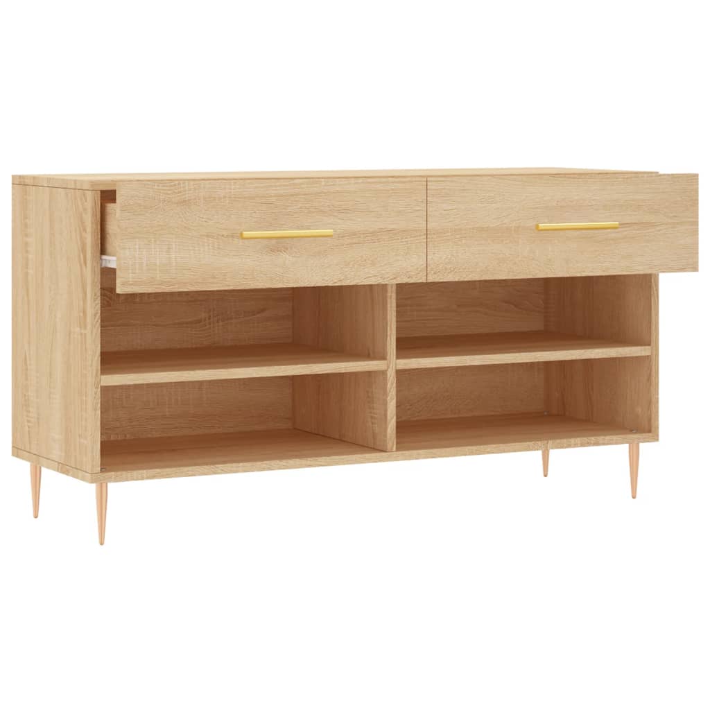 Schoenenbank 102x35x55 cm bewerkt hout